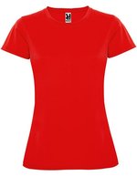 Roly Sport Funktions-T-Shirt Slim Fit für Damen, Army Green 15 S, RY0423 – Red 60