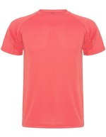 Roly Sport Funktions-T-Shirt Montecarlo mit Raglanärmeln, Royal Blue 05 S, RY0425 – Fluor Coral 234