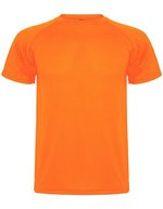 Roly Sport Funktions-T-Shirt Montecarlo mit Raglanärmeln, Royal Blue 05 S, RY0425 – Fluor Orange 223