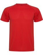 Roly Sport Funktions-T-Shirt Montecarlo mit Raglanärmeln, Royal Blue 05 S, RY0425 – Red 60