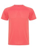 Roly Sport Sportliches Kinder-T-Shirt mit Raglan-Ärmeln – Fluor Coral 234