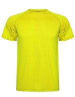 Roly Sport Sportliches Kinder-T-Shirt mit Raglan-Ärmeln, Lime Green 225 8 Jahre, RY0425K – Fluor Yellow 221