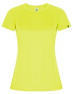 Roly Eco Imola T-Shirt aus Recycling-Polyester für Damen, Black 02 S, RY0428 – Fluor Giallo 221