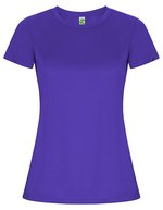 Roly Eco Imola T-Shirt aus Recycling-Polyester für Damen, Black 02 S, RY0428 – Malva 63