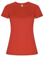 Roly Eco Imola T-Shirt aus Recycling-Polyester für Damen, Black 02 S, RY0428 – Rosso 60