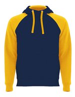 Felpa con cappuccio bicolore – Cobalt Blue 201/Golden Yellow 96