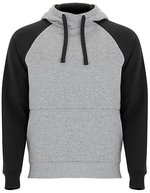 Felpa con cappuccio bicolore – Heather Grey 58/Black 02