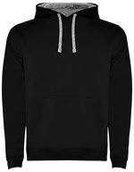Urban Sweatshirt mit Kapuze für Herren – Black 02/Heather Grey 58
