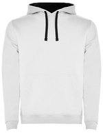 Roly Urban Sweatshirt mit Kapuze für Herren, Black 02 S, RY1067 – Bianco 01/Blu navy 55