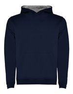Sweat-shirt urbain à capuche pour enfant – Bleu marine 55/Chine Gris 58