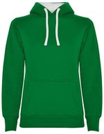 Roly Urban Kapuzen-Sweatshirt mit Daumenöffnungen für Damen – Kelly Green 20/White 01