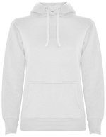 Roly Urban Kapuzen-Sweatshirt mit Daumenöffnungen für Damen, Black 02 M, RY1068 – Bianco 01
