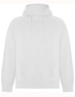 Roly Eco Bio-Baumwolle Kapuzen-Sweatshirt mit Tasche, Black 02 XS, RY1074 – Bianco 01
