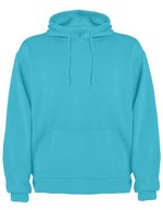 Roly Kapuzen-Sweatshirt mit Kängurutasche 280 g/m², Black 02 S, RY1087 – Turquoise 12