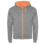 Roly Fuji Sweat-Jacket Black 02/Fluor Orange 223 S (RY1105), RY1105 – Bild 3