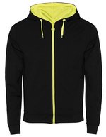 Fuji Sweat-Jacke mit fluoreszierenden Akzenten – Black 02/Fluor Yellow 221