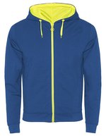 Roly Fuji Sweat-Jacket Black 02/Fluor Orange 223 S (RY1105), RY1105 – Royal Blue 05/Fluor Yellow 221