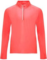 Roly Sport Sport-Sweatshirt Melbourne mit Half-Zip, Black 02 S, RY1113 – Fluor Coral 234