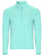 Roly Sport Sport-Sweatshirt Melbourne mit Half-Zip, Black 02 S, RY1113 – Heather Green Mint 980