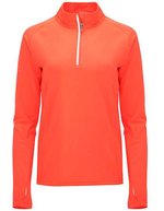 Roly Sport Sweatshirt Melbourne mit Half-Zip für Damen, Black 02 S, RY1114 – Fluor Coral 234