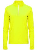 Roly Sport Sweatshirt Melbourne mit Half-Zip für Damen, Black 02 S, RY1114 – Fluor Yellow 221