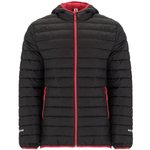 Roly Sport Norway Sport Jacke mit Kapuze, Black 02/Red 60 S, RY5097 – Bild 3