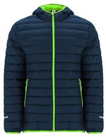 Roly Sport Norway Sport Jacke mit Kapuze – Navy Blue 55/Fluor Green 222