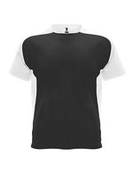Roly Sport Bugatti T-Shirt mit Kontrasteinsätzen – Black 02/White 01