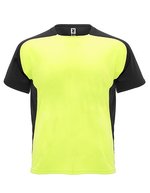 Roly Sport Bugatti T-Shirt mit Kontrasteinsätzen – Fluor Yellow 221/Black 02