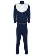 Roly Sport Evans Trainingsanzug mit schmalem Schnitt, Black 02/Ebony 231 S, RY6402 – Navy Blue 55/White 01