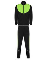 Roly Sport Trainingsanzug Evans mit Reißverschluss für Kinder – Black 02/Lime Green 225