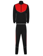 Roly Sport Trainingsanzug Evans mit Reißverschluss für Kinder – Black 02/Red 60