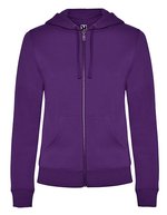Roly Sweatjacke Veleta mit Kapuze für Damen, Black 02 L, RY6425 – Violet 71