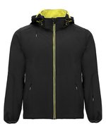 Roly Siberia Softshelljacke mit abnehmbarer Kapuze, Bermellion Orange 311 XS, RY6428 – Noir 02/Citron vert Punch 235