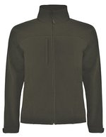 Roly Rudolph Softshelljacke mit verstaubarer Kapuze, Black 02 S, RY6435 – Dark Green Brown 38
