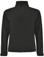 Roly Rudolph Softshelljacke mit verstaubarer Kapuze, Black 02 S, RY6435 – Heather Black 243