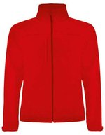 Roly Rudolph Softshelljacke mit verstaubarer Kapuze, Black 02 S, RY6435 – Red 60