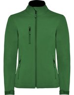 Roly Nebraska Softshell Jacke mit Kordelzug für Damen, Black 02 S, RY6437 – Bottle Green 56