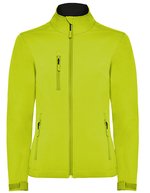 Roly Nebraska Softshell Jacke mit Kordelzug für Damen, Black 02 S, RY6437 – Lime Punch 235