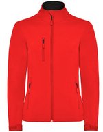Roly Nebraska Softshell Jacke mit Kordelzug für Damen, Black 02 S, RY6437 – Red 60