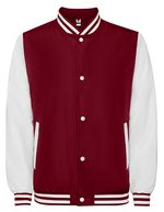 Veste universitaire California – Grenat Rouge 57/Blanc 01