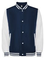 Veste universitaire California – Bleu marine 55/Blanc 01