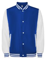 Veste universitaire California – Bleu royal 05/Blanc 01