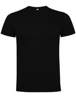 Roly Baumwoll Kurzarm T-Shirt mit Nackenband, Ebony 231 XL, RY6502 – Nero 02