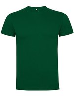 Roly Baumwoll Kurzarm T-Shirt mit Nackenband, Ebony 231 XL, RY6502 – Verde bottiglia 56