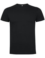 Roly Baumwoll Kurzarm T-Shirt mit Nackenband, Ebony 231 XL, RY6502 – Scuro Piombo 46