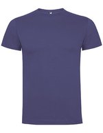 Roly Baumwoll Kurzarm T-Shirt mit Nackenband, Ebony 231 XL, RY6502 – Jeans Blu 86