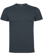 Roly Baumwoll Kurzarm T-Shirt mit Nackenband, Ebony 231 XL, RY6502 – Ebony 231