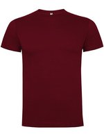 Roly Baumwoll Kurzarm T-Shirt mit Nackenband, Ebony 231 XL, RY6502 – Granato Rosso 57