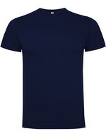 Roly Baumwoll Kurzarm T-Shirt mit Nackenband, Ebony 231 XL, RY6502 – Blu navy 55
